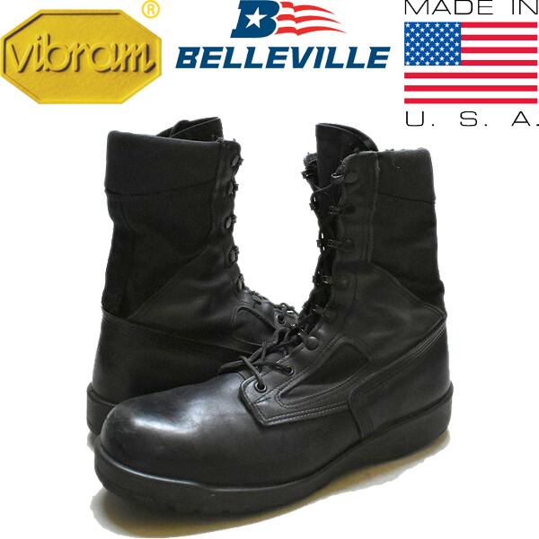 1点物◇USA製アメリカ軍BELLEVILLE編上げレザーブーツ古着メンズ29