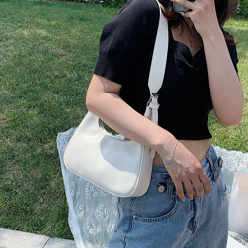 スモールバッグ女性バッグ2020新しいタイドネットレッドファッションテクスチャショルダーメッセンジャーバッグサマーエインワイルド脇の下バッグ Tiancai_Wing_Bag0369118