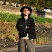 KUON / GANKO別注 Sashiko Kimono Sleeve Cutoff Denim shirt jacket コーディネート