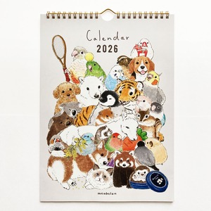 2026年 壁掛けA4カレンダー HAPPY ANIMAL YEAR!!