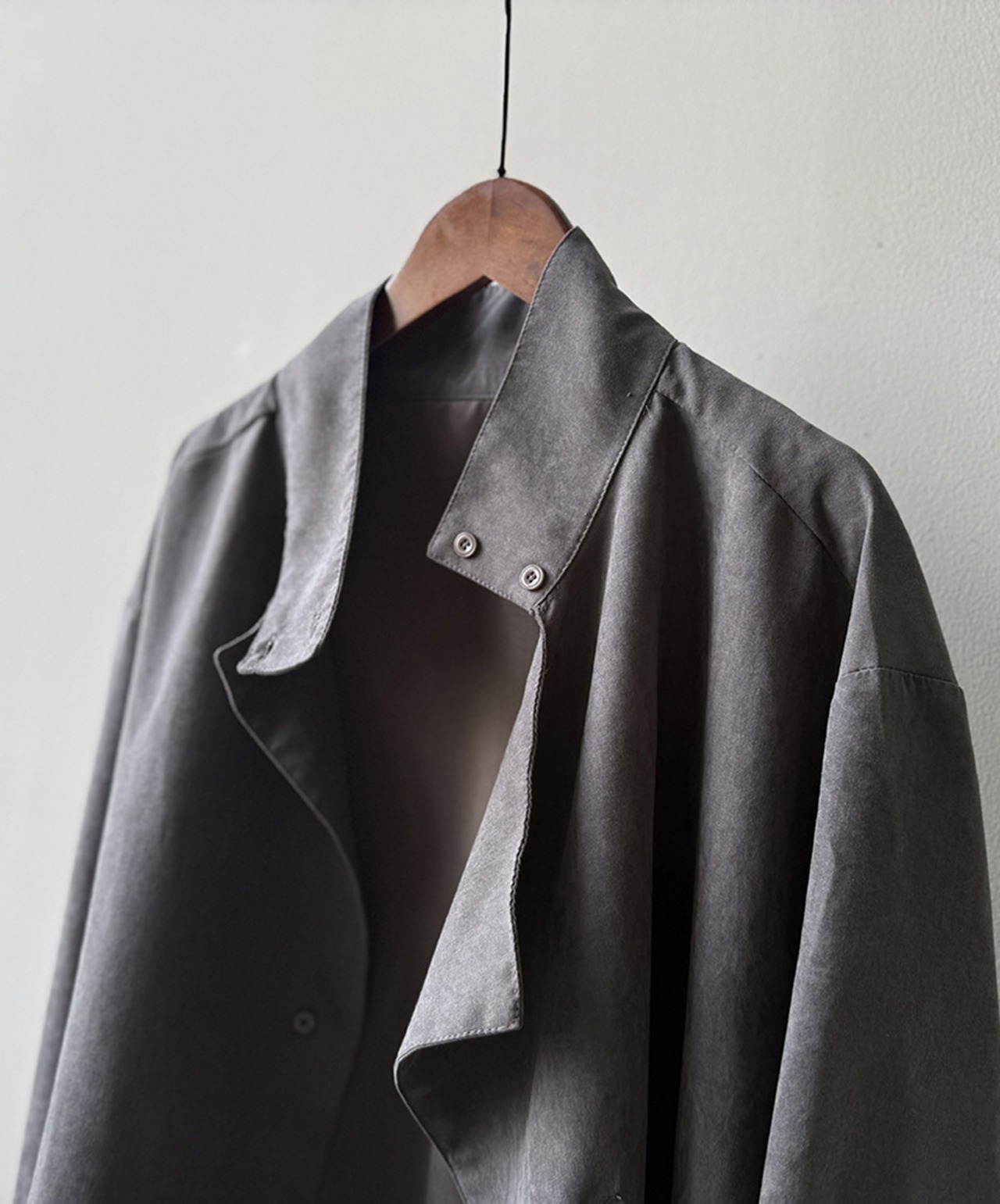 アシンメトリードレープシャツジャケット A0637 - 20