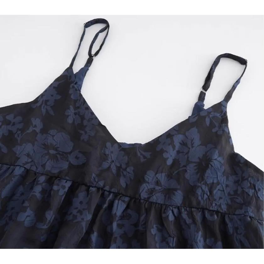 sheer blue floral one-piece | colorer