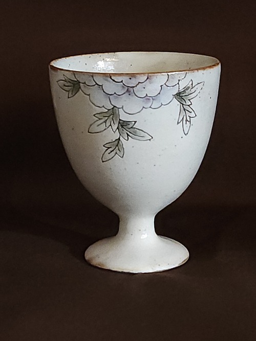 ●ゴブレット● 粉引 紫牡丹 / 柚子 韓国・利川陶磁器