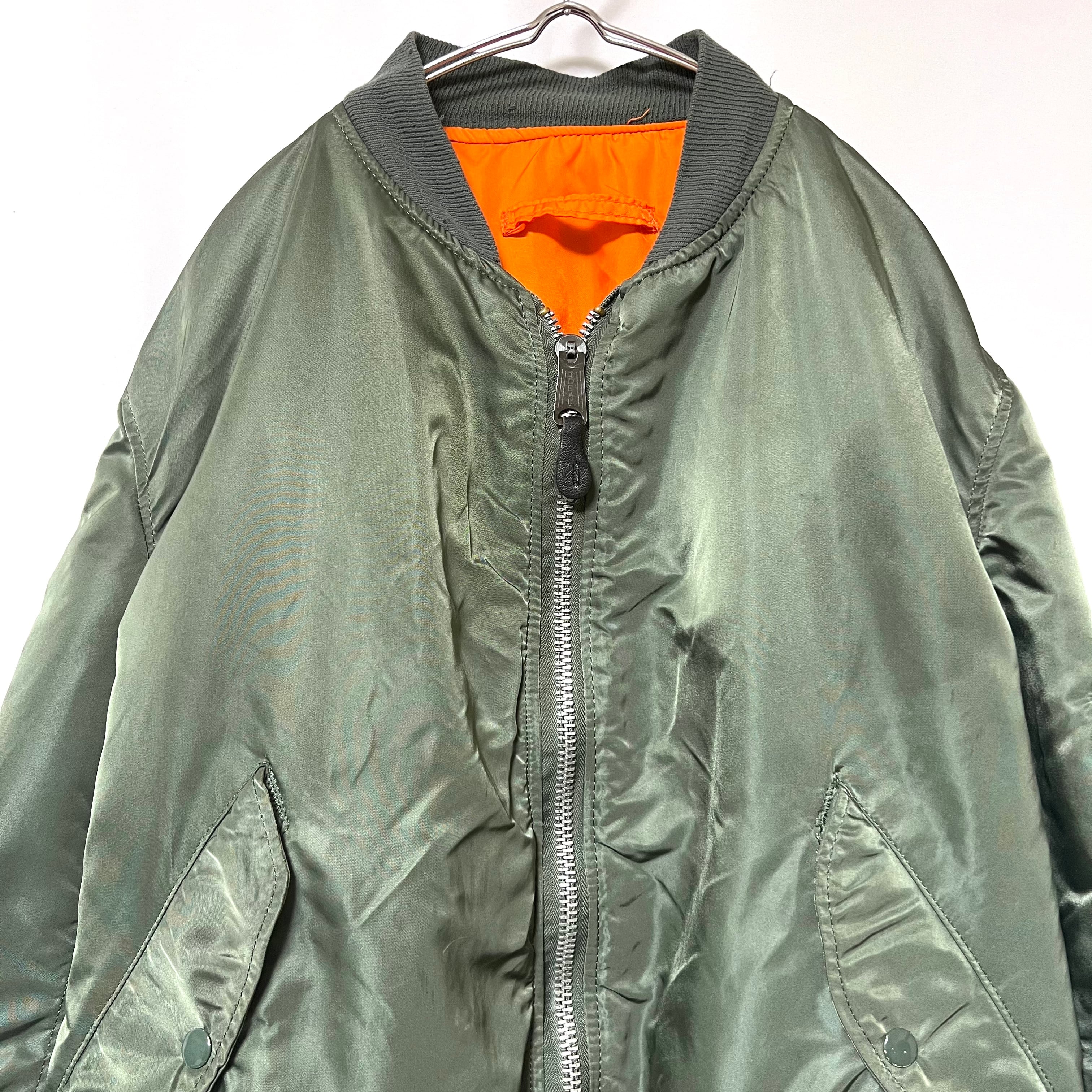 80s ヴィンテージ ALPHA INDUSTRIES MA-1 IDEAジップ