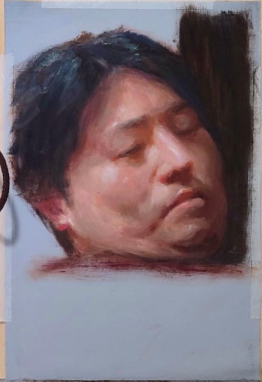 油彩画 風に乗って | kuguiart