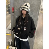 ストリート スエード刺繍 ジャケット T1862