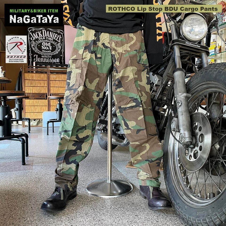 新品 ROTHCO ロスコ リップストップ BDU カーゴパンツ ウッドランドカムフラージュ柄 グリーン系 5947