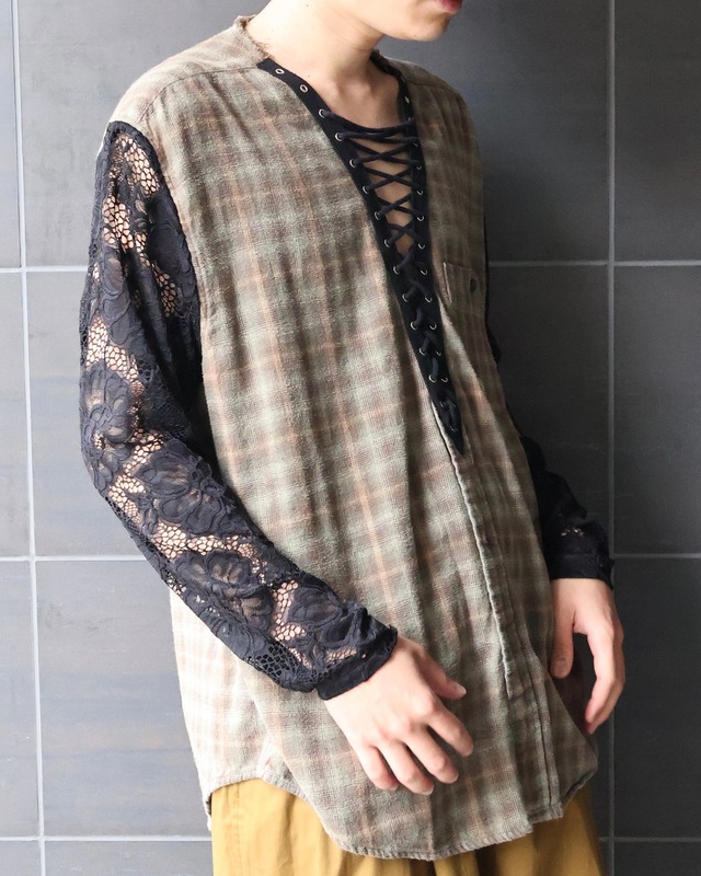 lace detail relax fit shirt