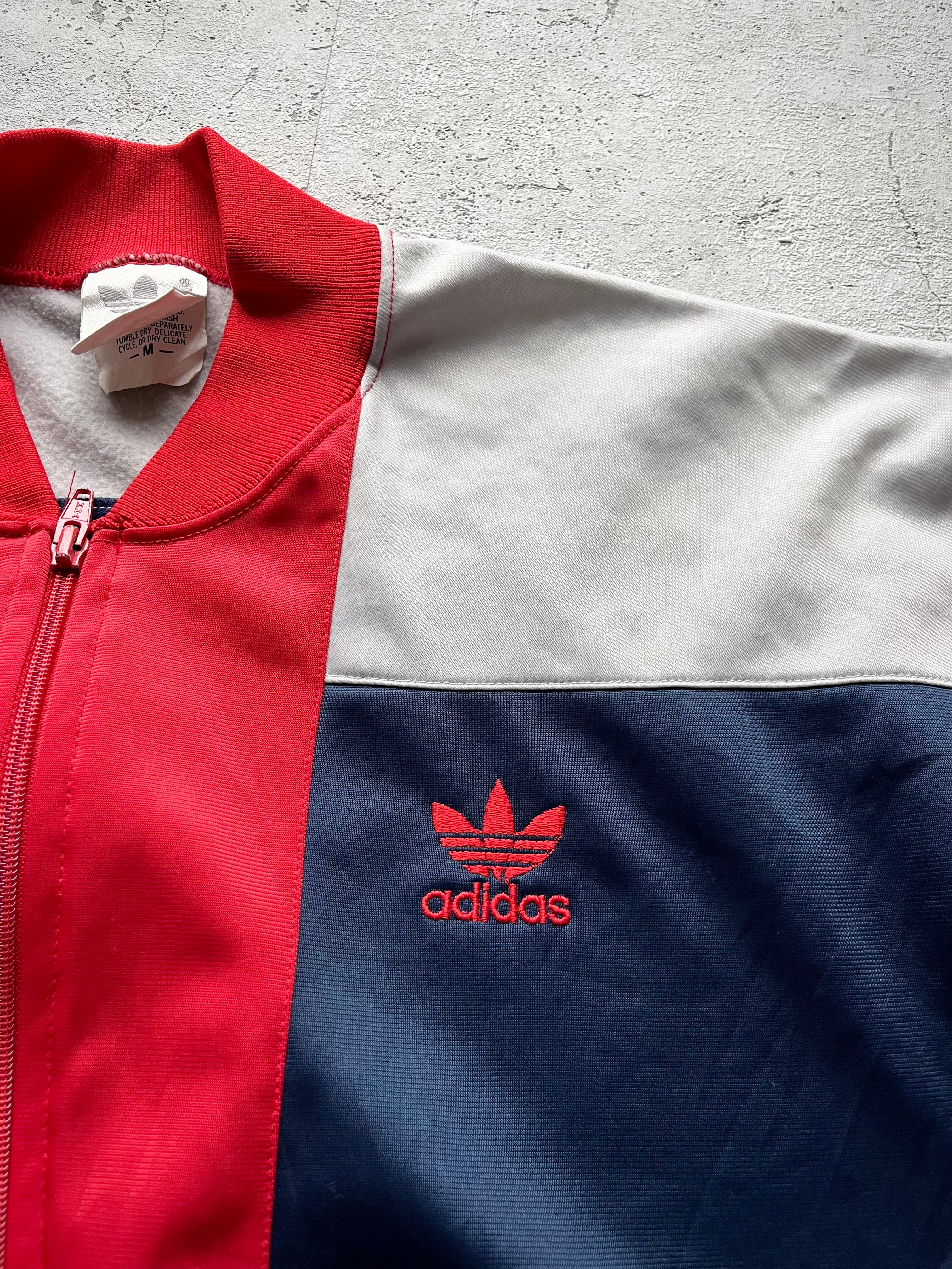 80s USA製 ADIDAS TRUCK JACKET TRICOLORE OLD VINTAGE アメリカ製