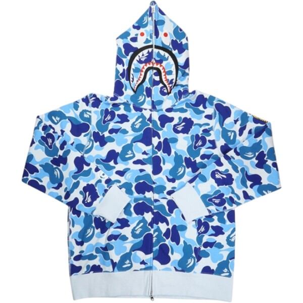 アベイシングエイプ　シャークパーカー　青　水色　正規品 ☆XL☆ ABC camo Blue シャーク パーカー shark full zip hoodie a