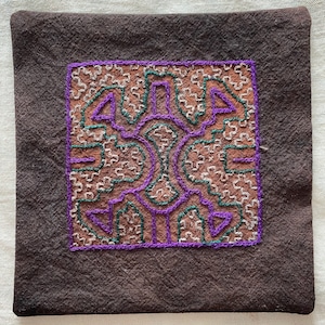 刺繍コースター　紫