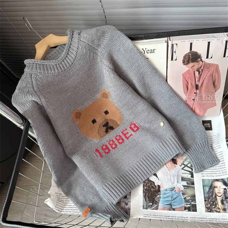 グニフニ さん くまちゃん ニット (トップスのニットはラスト) MAJESTIC LEGON（マジェスティックレゴン） ニット セーター リボン