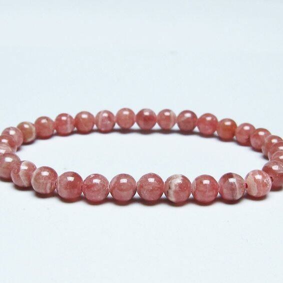 インカローズ ブレスレット 6mm ロードクロサイト ブレス 一点物 メール便可 [M便 1/10] 111-46549