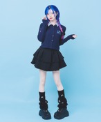 襟付きにっとカーディガン