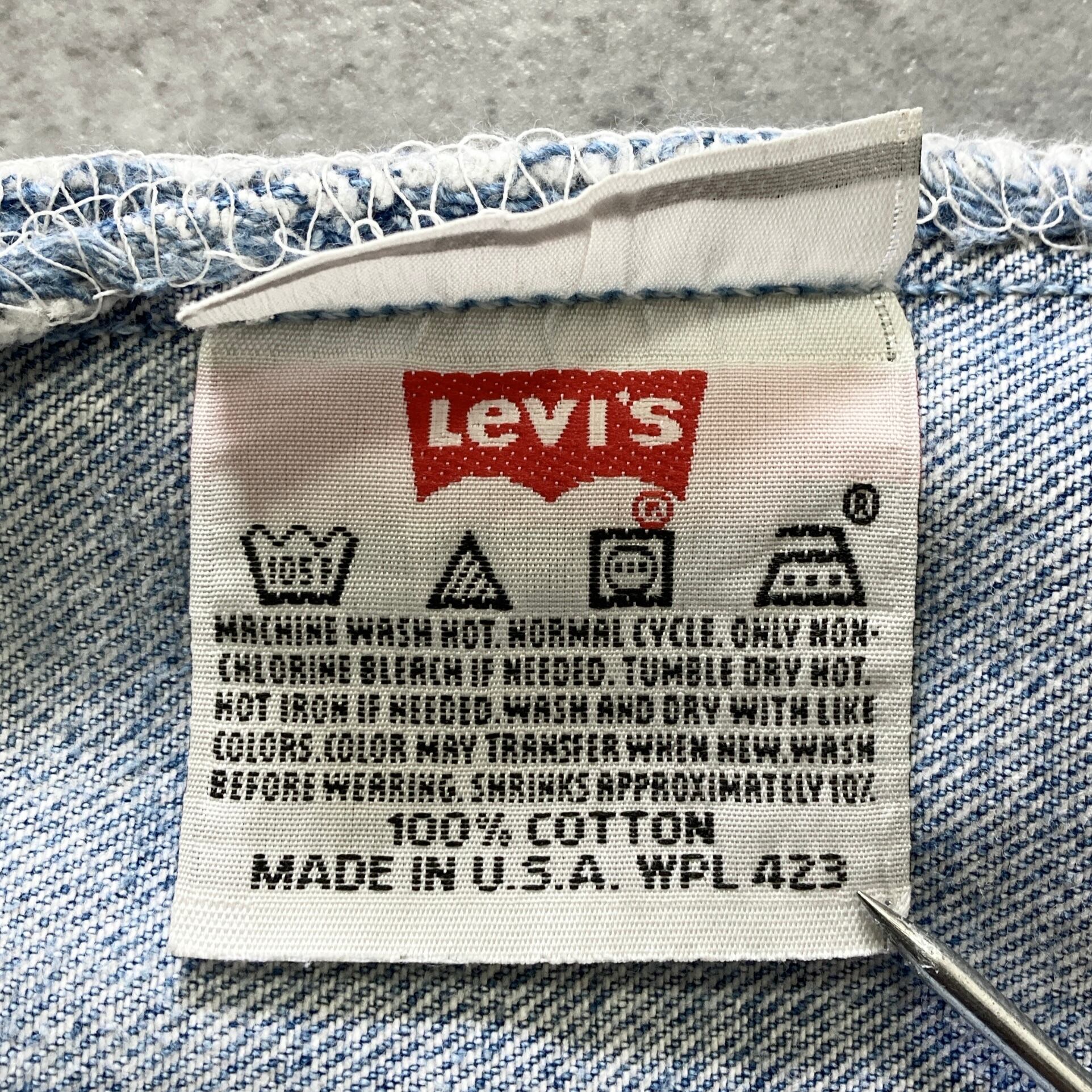 W35 L40】90s US.Levis 501 リーバイス エルパソ工場(524) ボタン裏