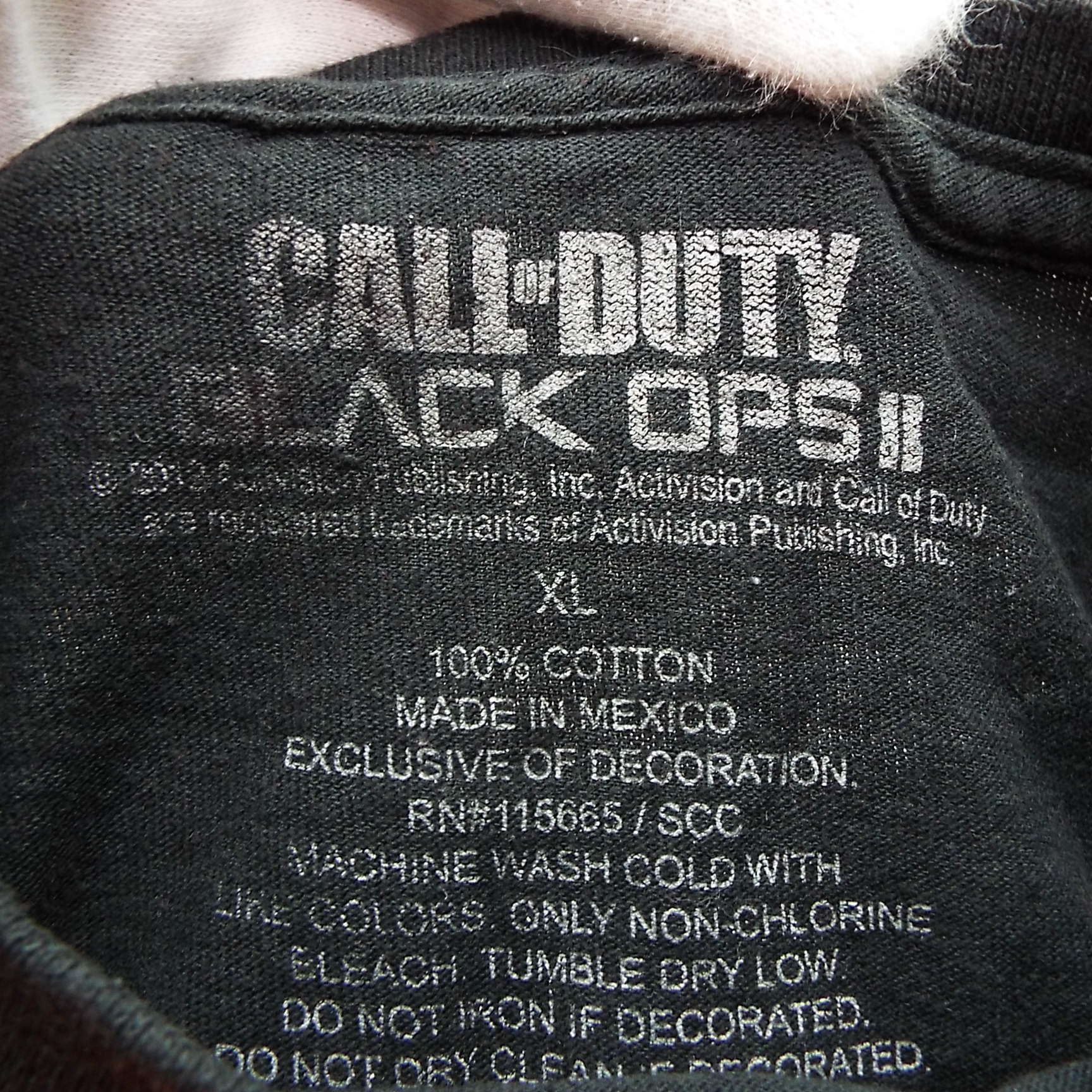 XL｜メキシコ製 CALL OF DUTY BLACK OPSⅡシューティングゲーム系 爆弾 グラフィックデザイン 前プリ 半袖Tシャツ ブラック  コットン100% US古着【湘南倉庫】メンズTシャツ