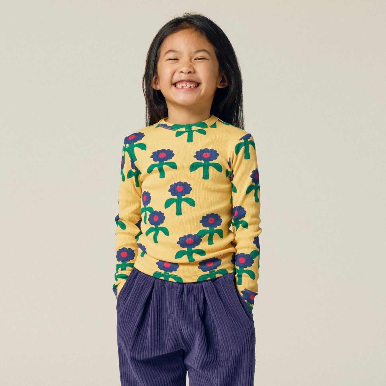 The Campamento Blue Daisies Allover Tshirt【3-8Y】Yellow