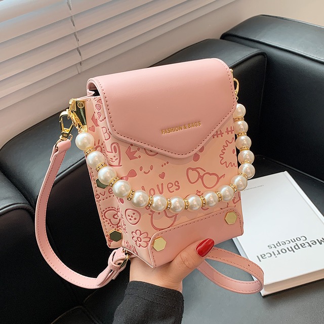 パールチェーン サマー 夏物 真珠 メッセンジャーバッグ Tiancai_Wing_Bag66894829832