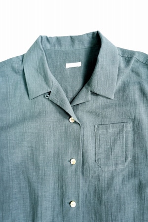 Hemp Gauze Open Collar S/S Shirt