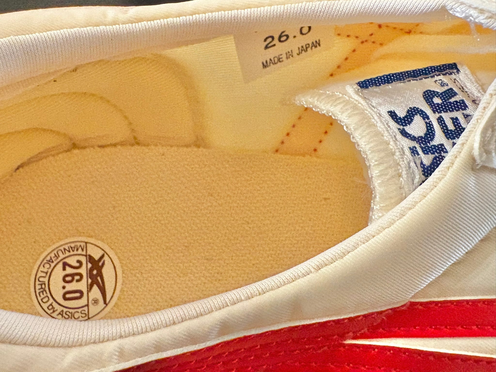 ASICS TIGER（アシックス タイガー） マラソン310 白/赤 26cm 90s 259