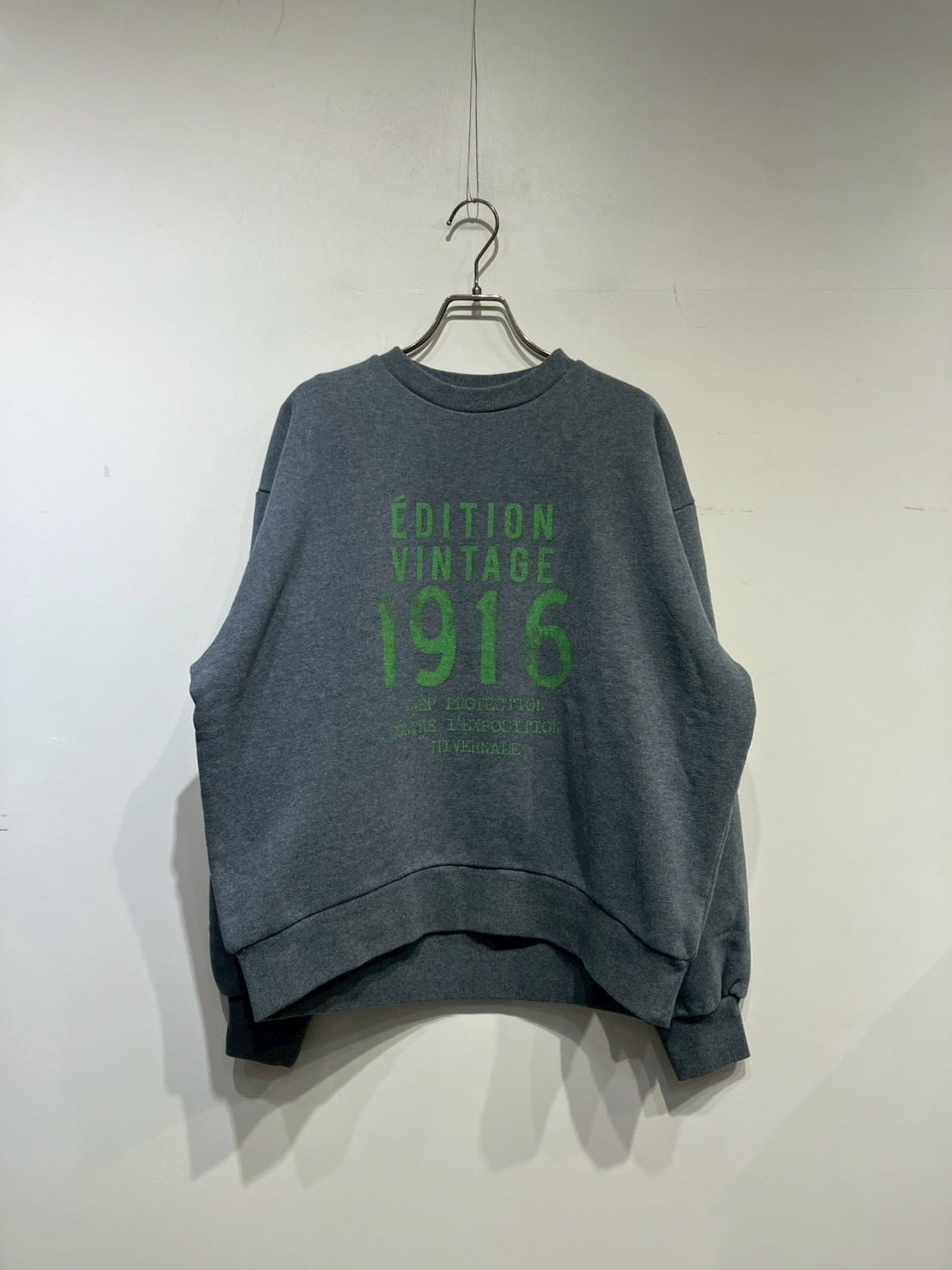 BLANC basque プリント裏起毛トレーナー