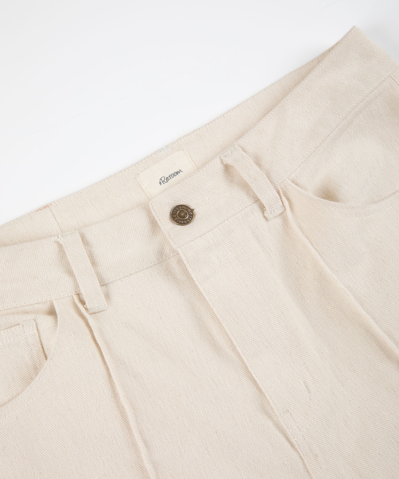 【#Re:room】COTTON TWILL HEM BUTTON TRACK PANTS［REP202］