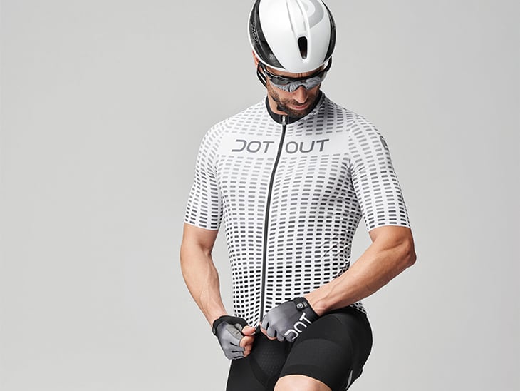 DOTOUT サイクルジャージ DOT OUT ドットアウト サイクルジャージ Flash Jersey black-blue L