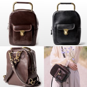 英国発【BearaBeara】こだわりのクラフトマンシップ　Small Classic Leather Zip Backpack