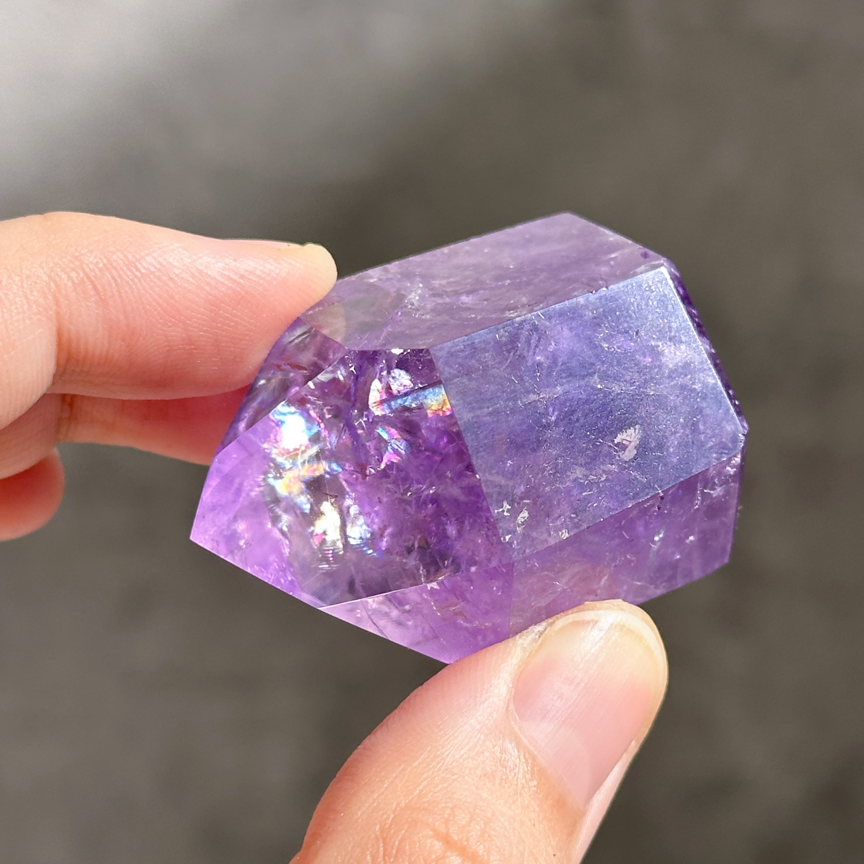 ファントムアメジスト　ミニタワー　天然石　置物　16,800→10080 バイーア産ファントムアメジスト タワー52◇ Phantom Amethyst