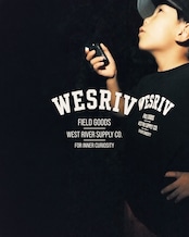 WESRIV FIELD GOODS TEE / BLACK — KIDS