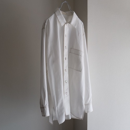 Cale  “ Khadi Garment=dyed Shirt ( White )”