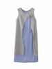 Half layered dress- short  / shadow × blue purple / S15DR02-2