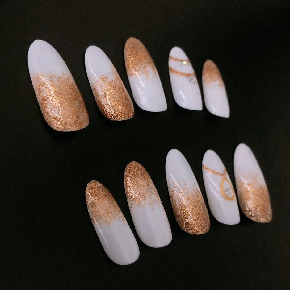 ネイルチップ 宝石ネイル ビジューネイル 夏ネイル 宝石箱ネイル