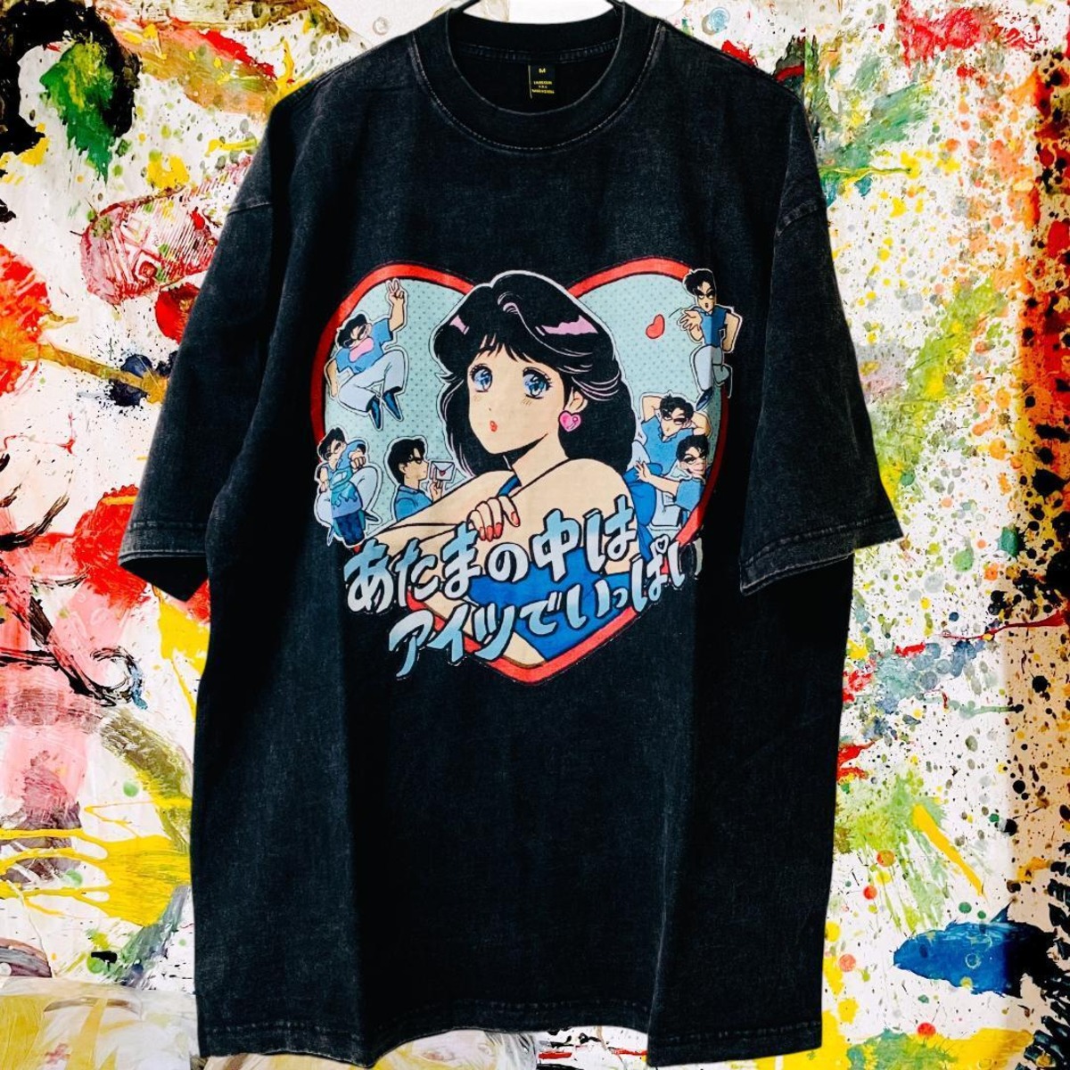 松田聖子 ケミカルウォッシュ 昭和レトロTシャツ 半袖 メンズ 新品 