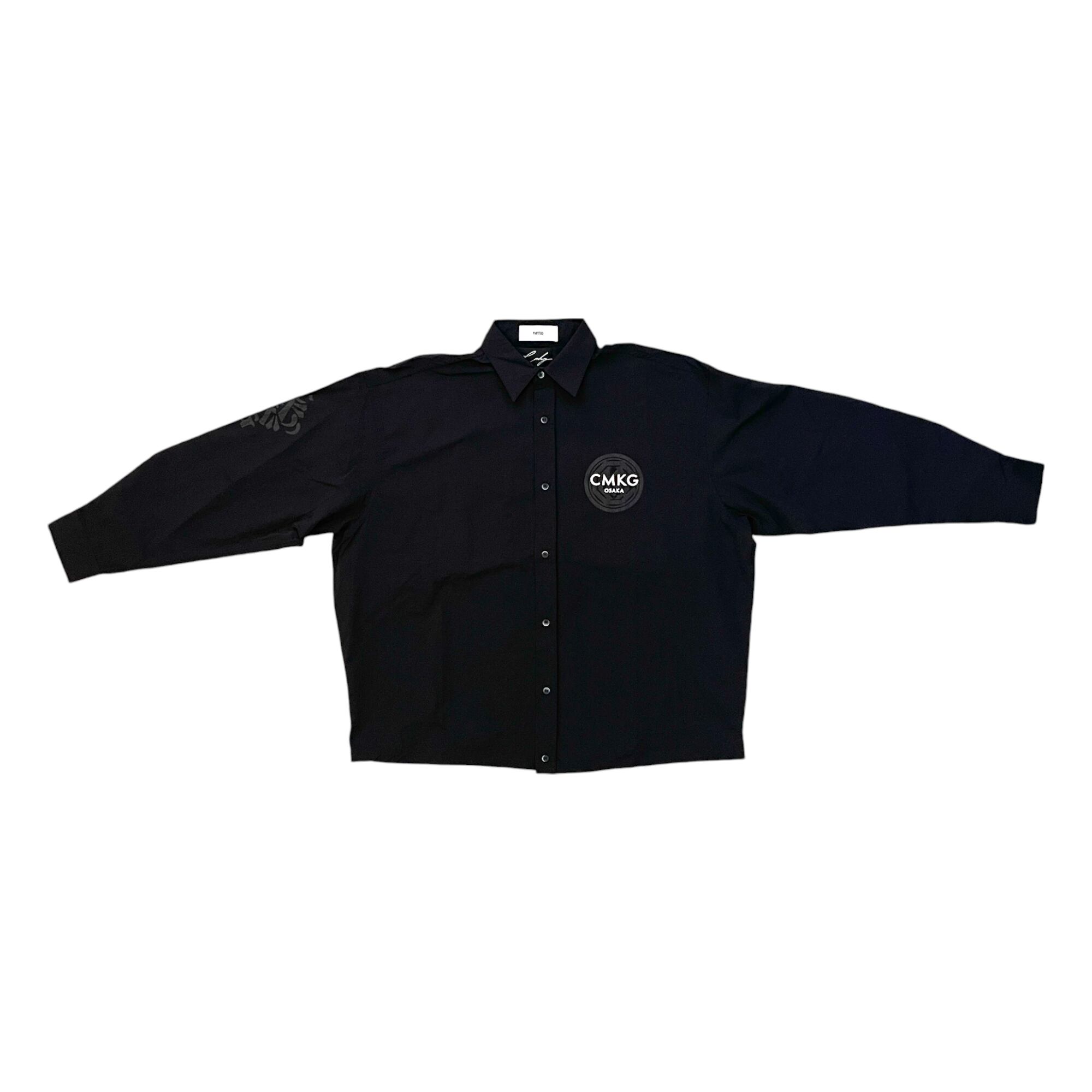 限定1着】loose silhouette nylon shirt set up/black | cmkstore 限定1着】loose silhouette nylon shirt set up/black | cmkstore
