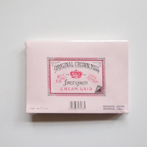 定型封筒(C6サイズ) THE CLASSICSシリーズ [ORIGINAL CROWN MILL] 25枚入り ピンク