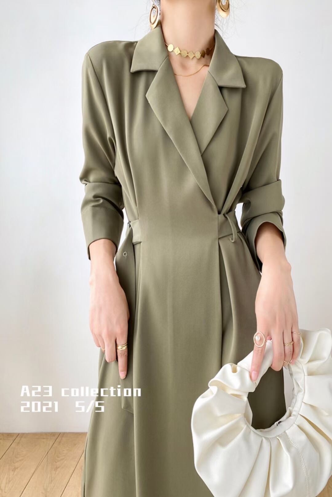 コート風ワンピース　AJ3396-D03