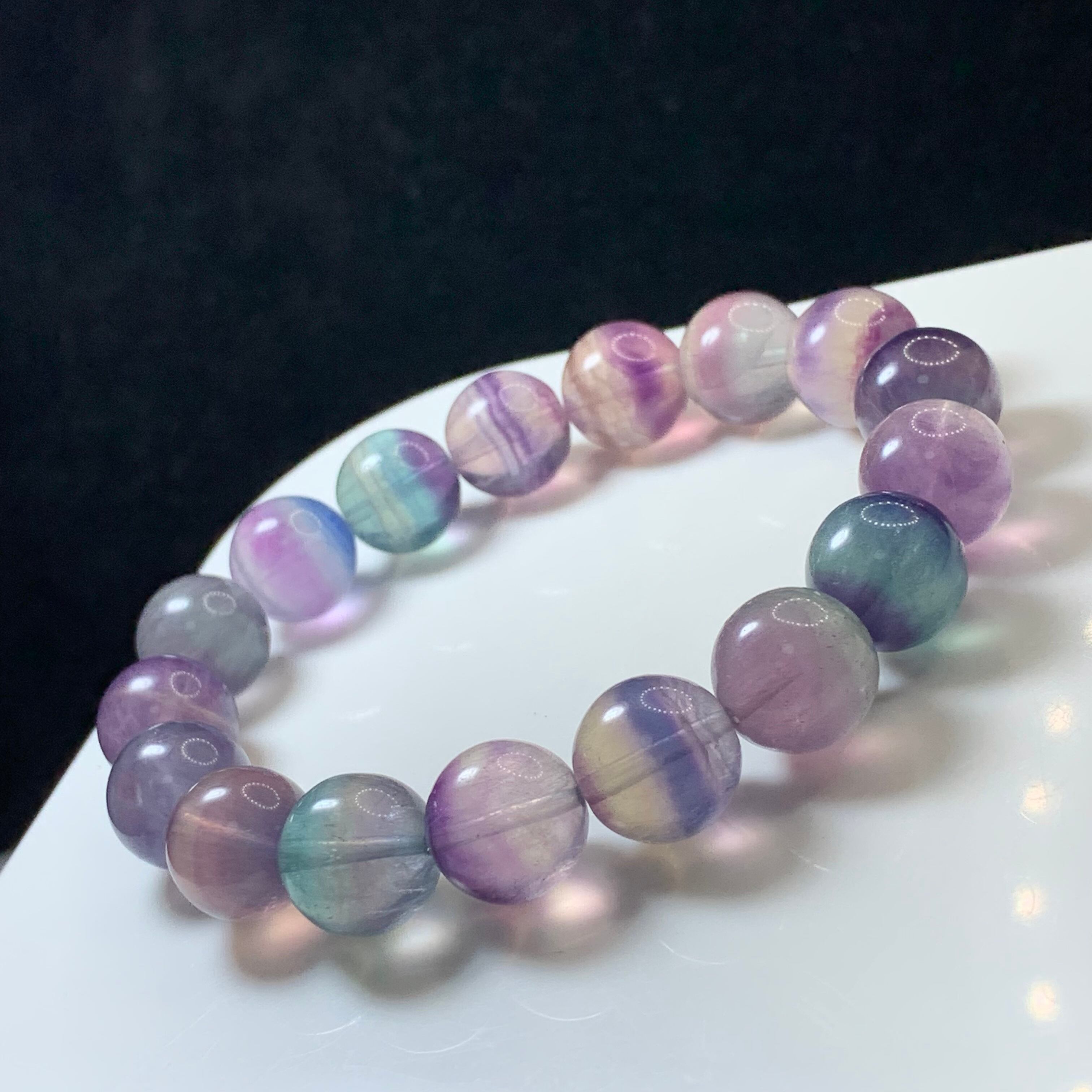 多彩なグラデーションフローライト・ブレスレット | Naturaltreasure