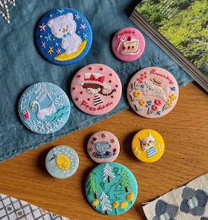 新作☆MO976｜Molinta【阿卓刺绣徽章】刺繍バッジ 9種