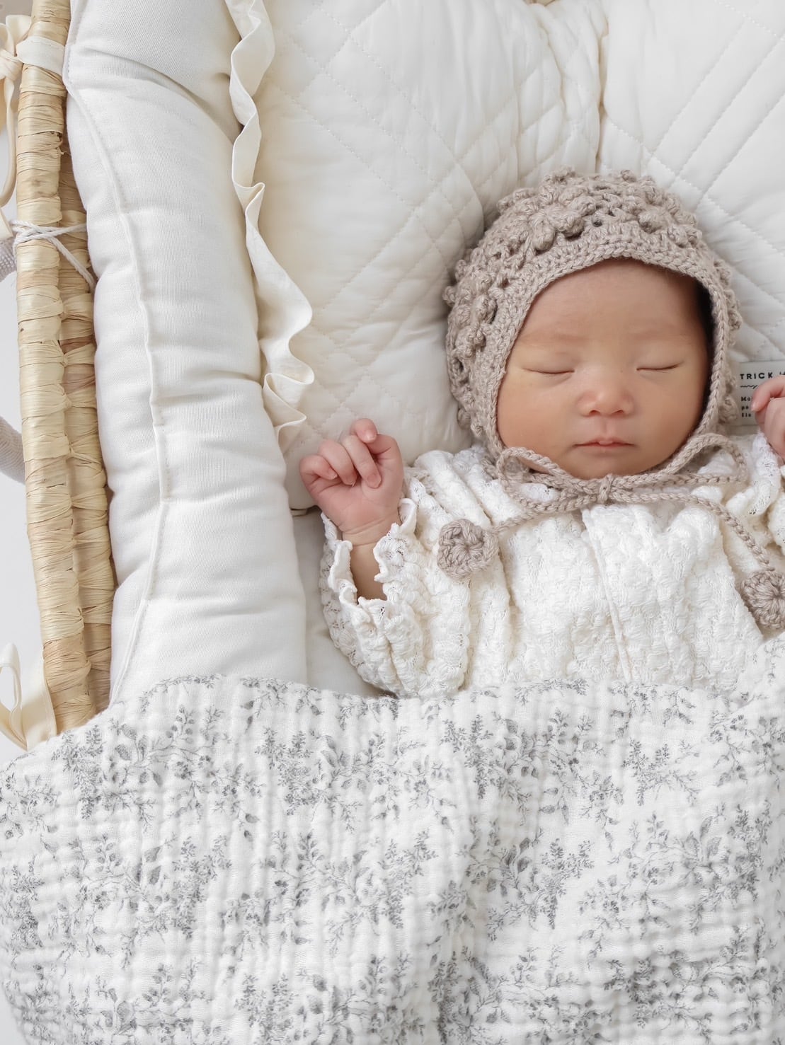 Sleep set <frill pillow + floret blanket > ベビーピロー フリルピロー ベビー枕 ガーゼブランケット ガーゼケット 出産祝い ギフトセット