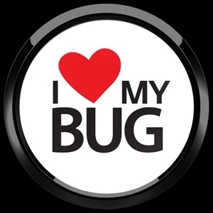 222番 ゴーバッジ I LOVE MY BUG WHITE