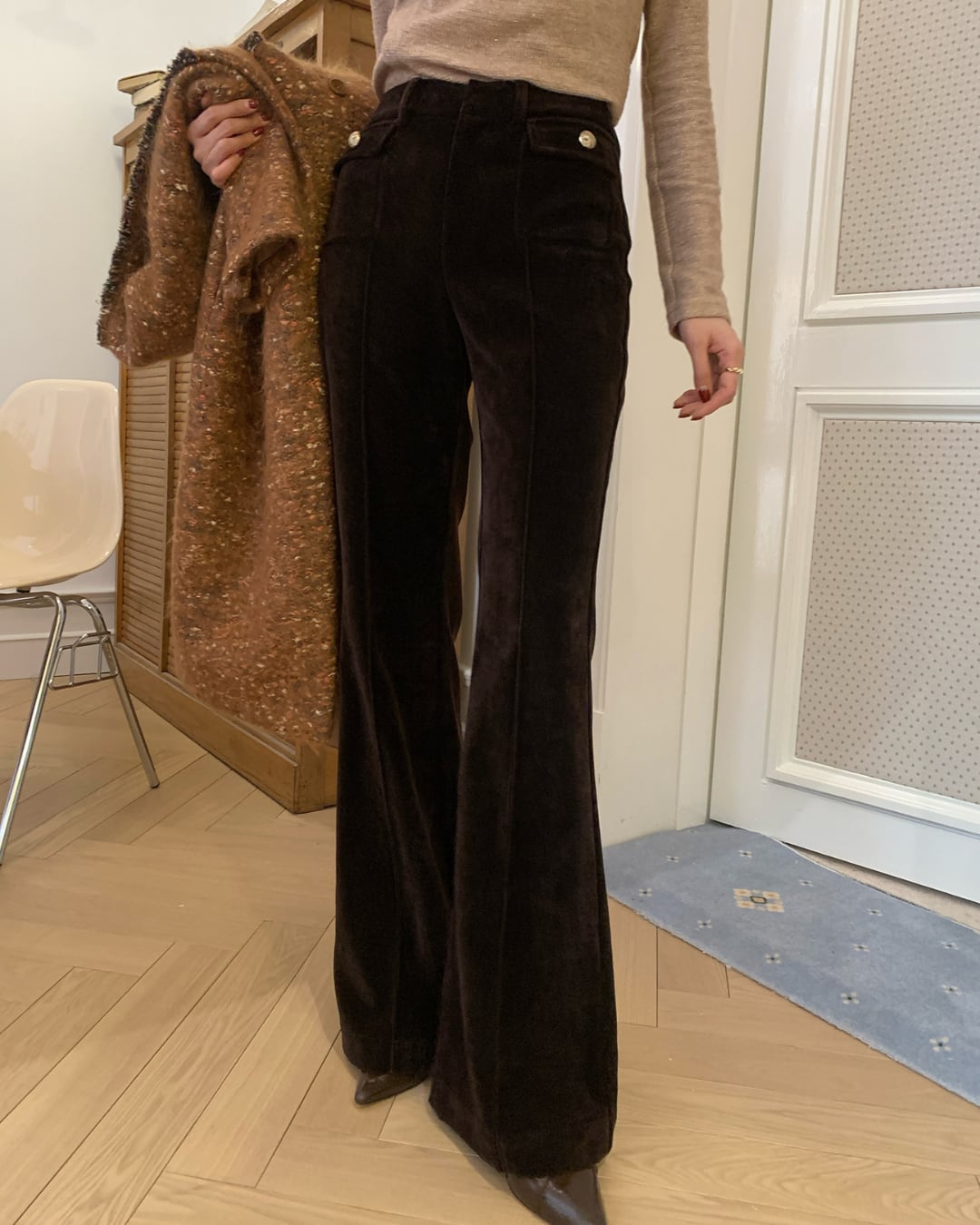 ハイウエストフレアコーデュロイパンツ A25317