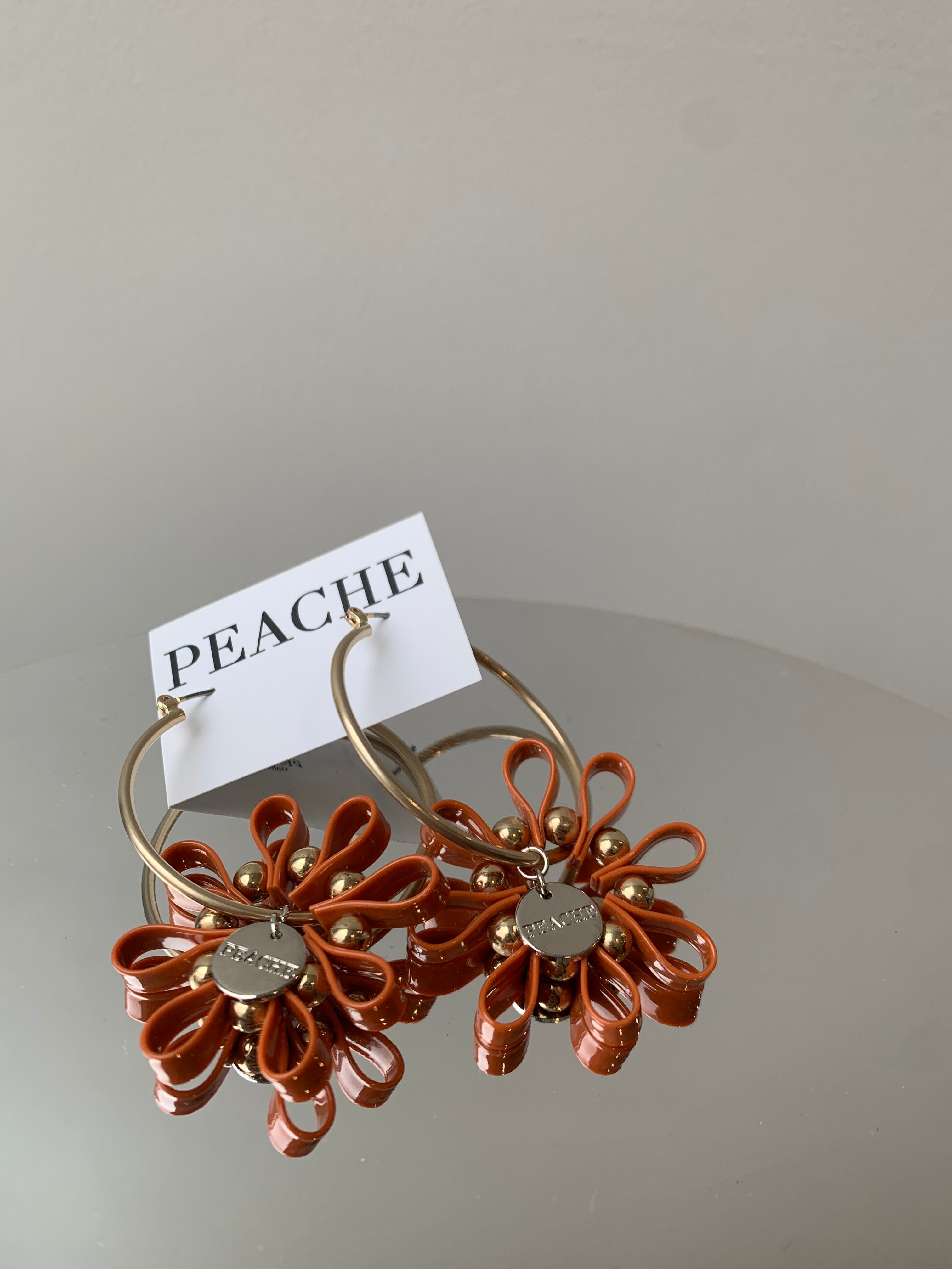 open flower hoop gold