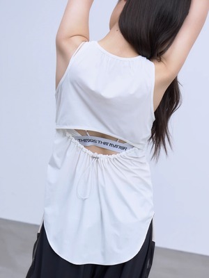 THINGS THAT MATTER シングスザットマター /タンクトップ / BACK CUTOUT GATHERED TANK