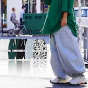 \SALE/◆ワンポイント刺繍 ワイド バルーンパンツ◆ng-90222