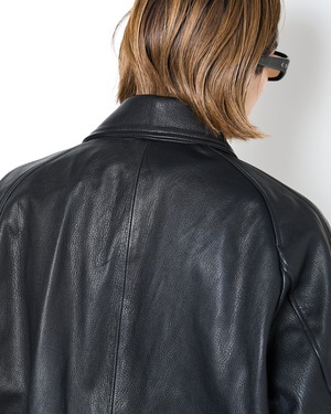 refomed "CCU LEATHER FORMAN COAT"〔BLACK〕"