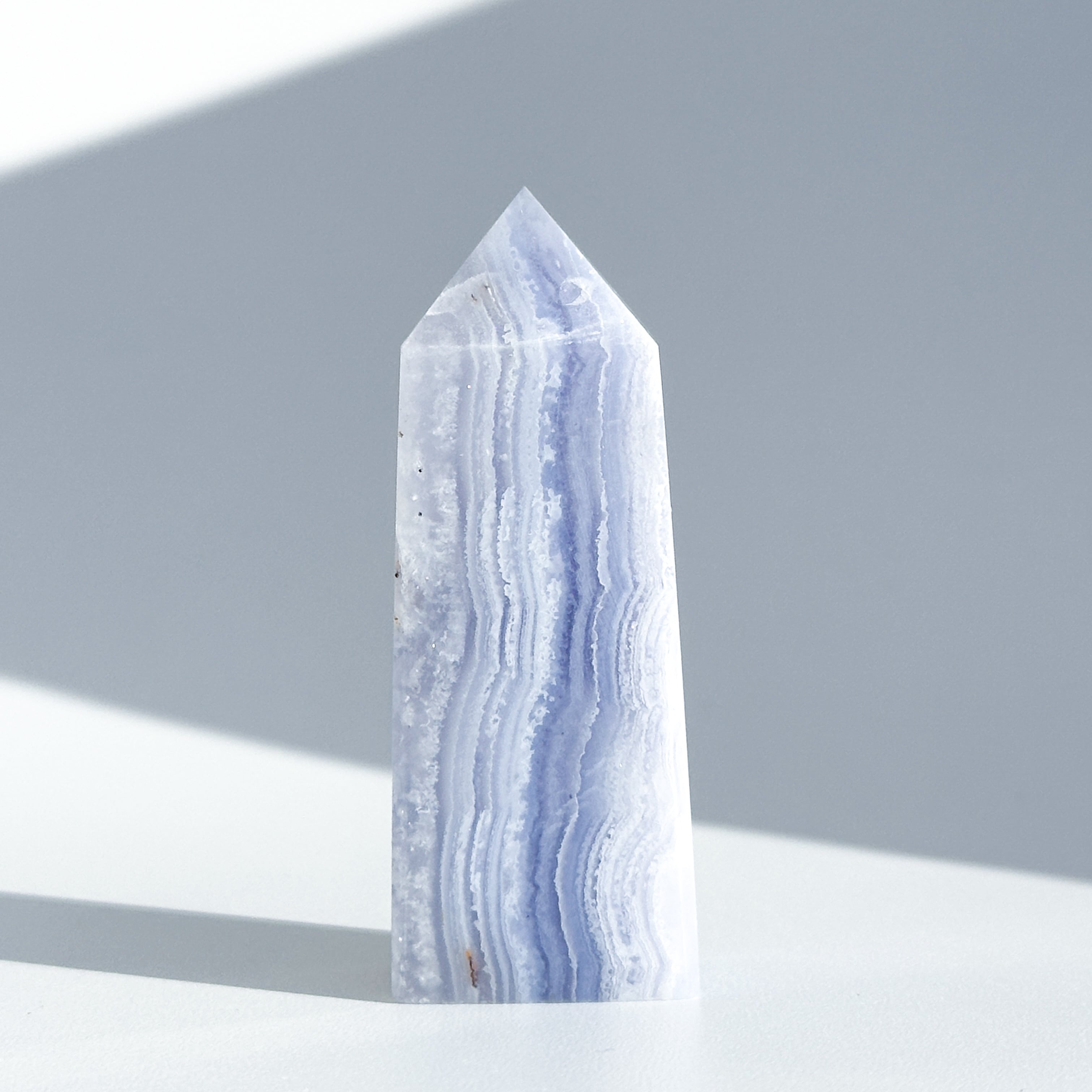 ブルーレースアゲート タワー01◇ Blue Lace Agate ◇天然石・鉱物
