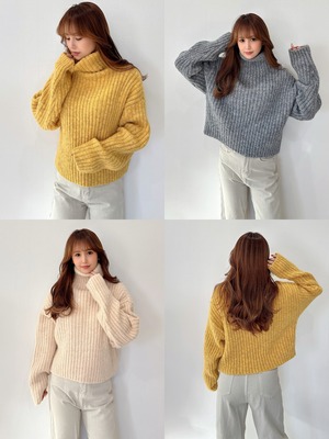 ボリュームタートルニットtops ¥6,000+tax