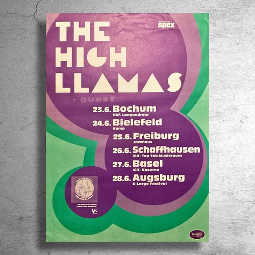 バンド『ハイ・ラマズ High Llamas』ドイツでのライブ告知ポスター