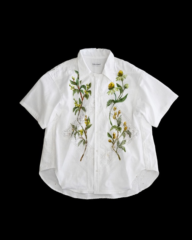 lace open collar shirt backcherry